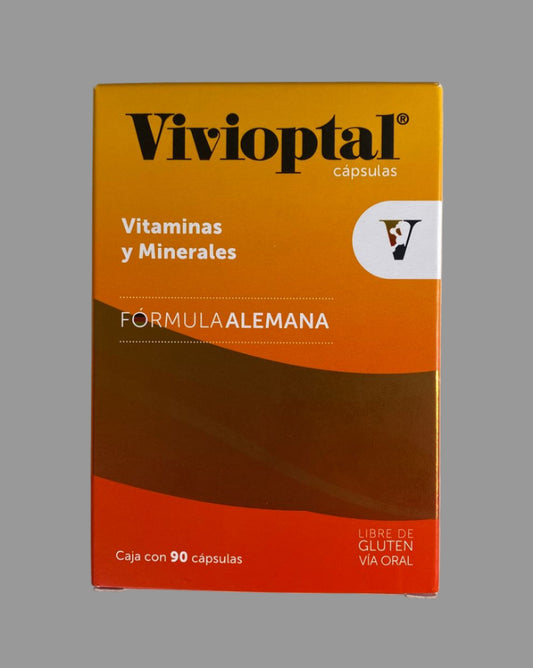 Vivioptal vitamin supplement box on a white background