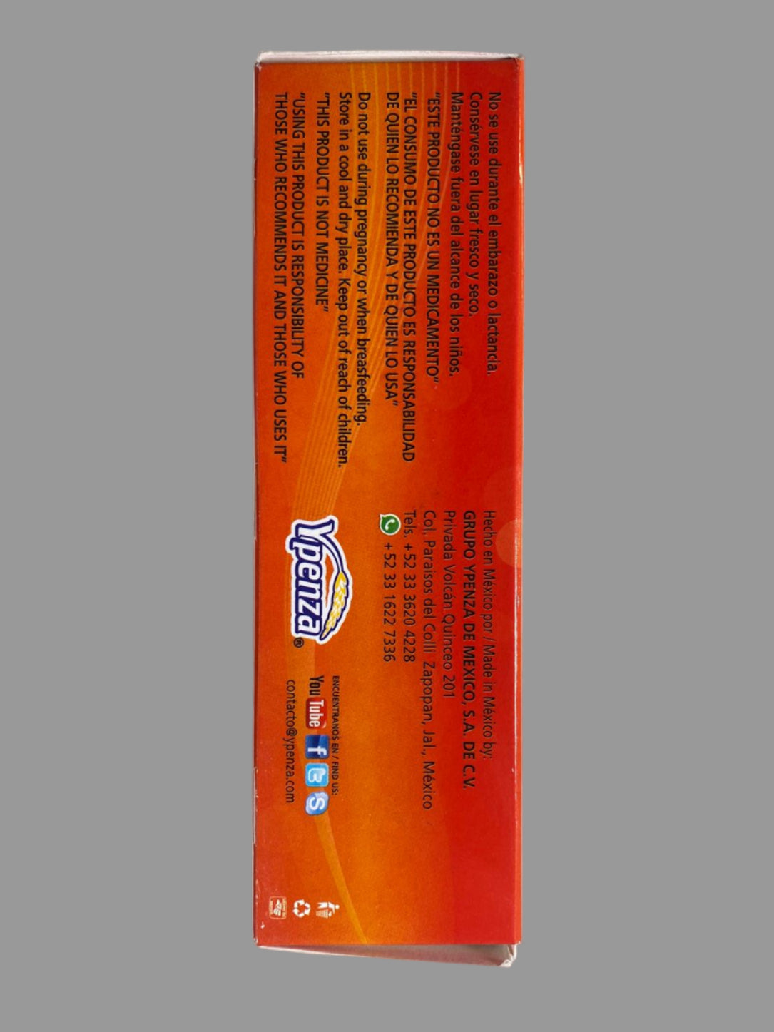 Red box with text and branding on a white background