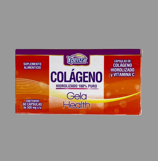 Box of Ypenza Colageno supplement on a light gray background
