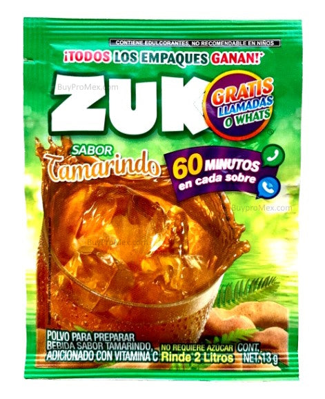 12-Pk ZUKO Tamarindo/Tamarind Flavored ZUKO Powder Drink Mix 13g/.45oz