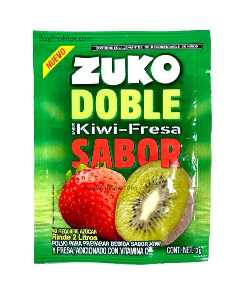 12-Pk ZUKO DOBLE Kiwi-Strawberry Drink Mix 13g/.45oz