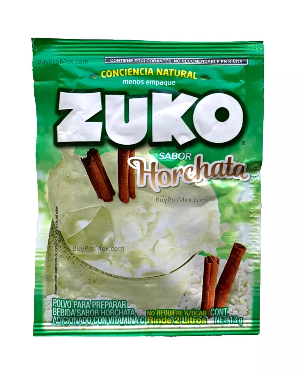 12-Pk ZUKO Horchata / Horchata ZUKO Powder Drink Flavor 13g/.45oz