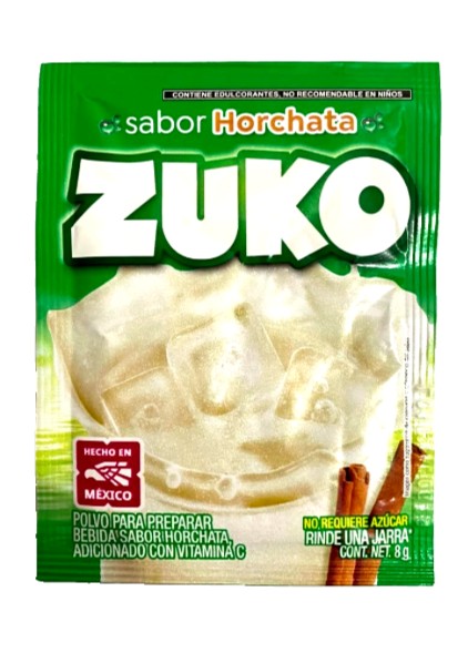 12-Pk ZUKO Horchata / Horchata ZUKO Powder Drink Flavor 8g/.28oz