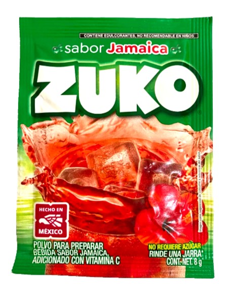 12-Pk ZUKO Powdered Jamaica Drink Flavor 8g/.28oz