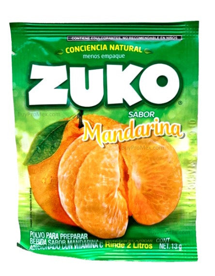 12-Pk ZUKO Tangerine Flavored ZUKO Powder Drink Mix 13g/.45oz