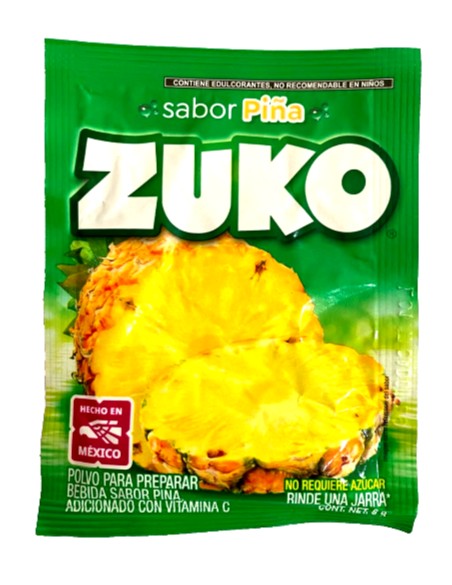 12-Pk ZUKO Pineapple Powder Drink Flavor 8g/.28oz