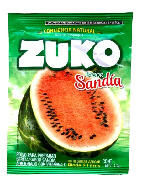 12-Pk ZUKO Watermelon Flavored ZUKO Powder Drink Mix 13g/.45oz