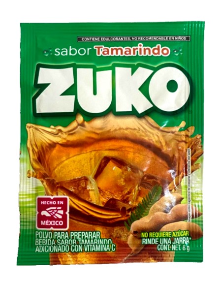 12-Pk ZUKO Tamarindo/Tamarind Flavored ZUKO Powder Drink Mix 8g/.28oz
