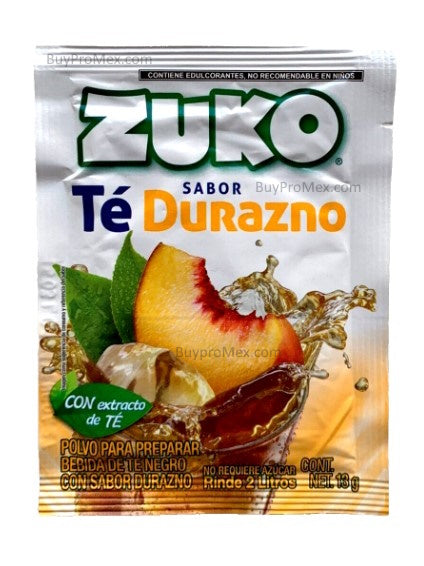 12-Pk ZUKO Peach Tea Powdered Drink Mix 13g/.45oz