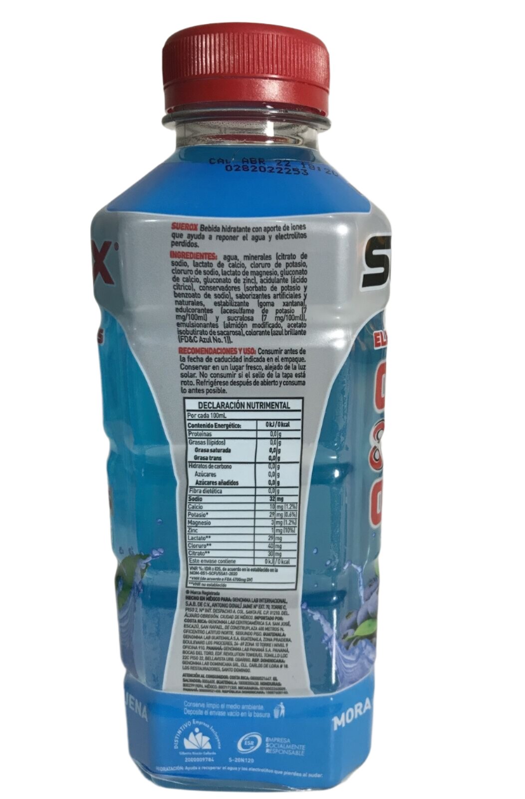 4-Pack SUEROX Electrolyte Beverage / Suerox Bebida Hidratante 630ml/21.30Z