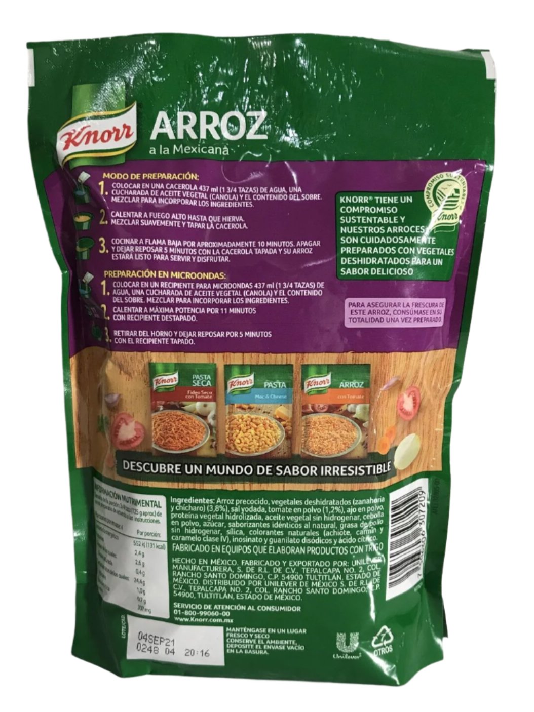 3-Pk Knorr Arroz A La Mexicana Mexican Style Rice 155g/5.4oz