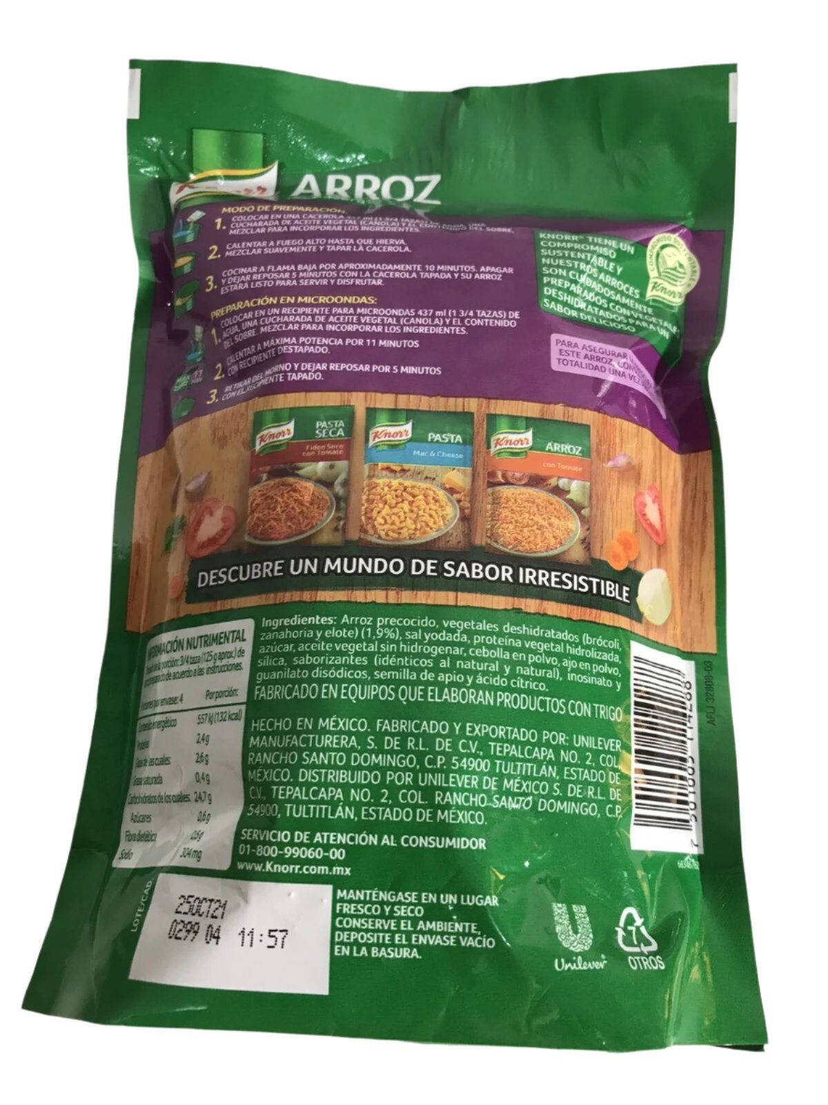 3-Pk Knorr Arroz Primavera Rice Spring Style 155g/5.4oz