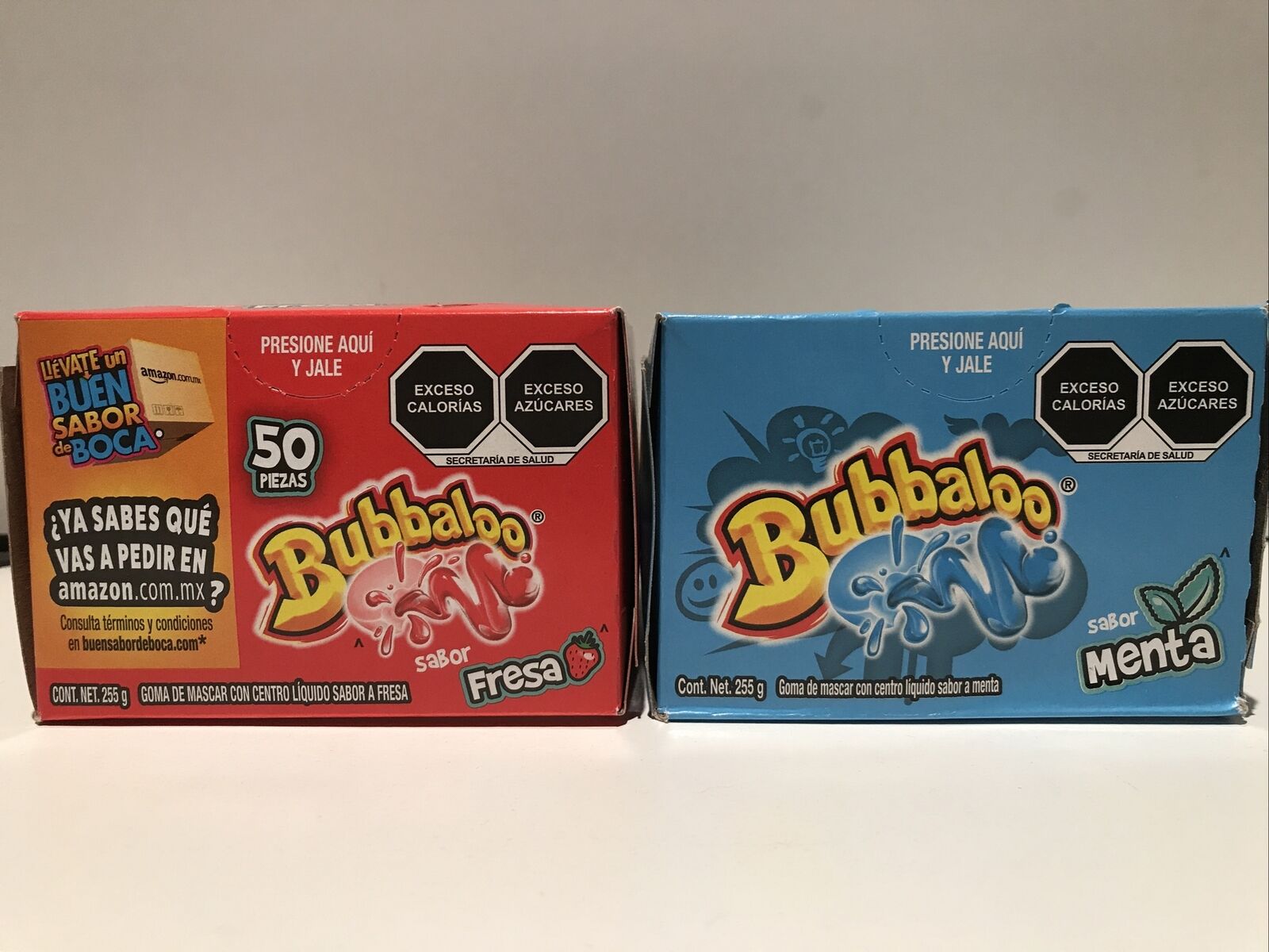 2-Pk Bubbaloo Gum Strawberry & Mint / Bubbaloo Chicle Sabores 255gr/8 ...