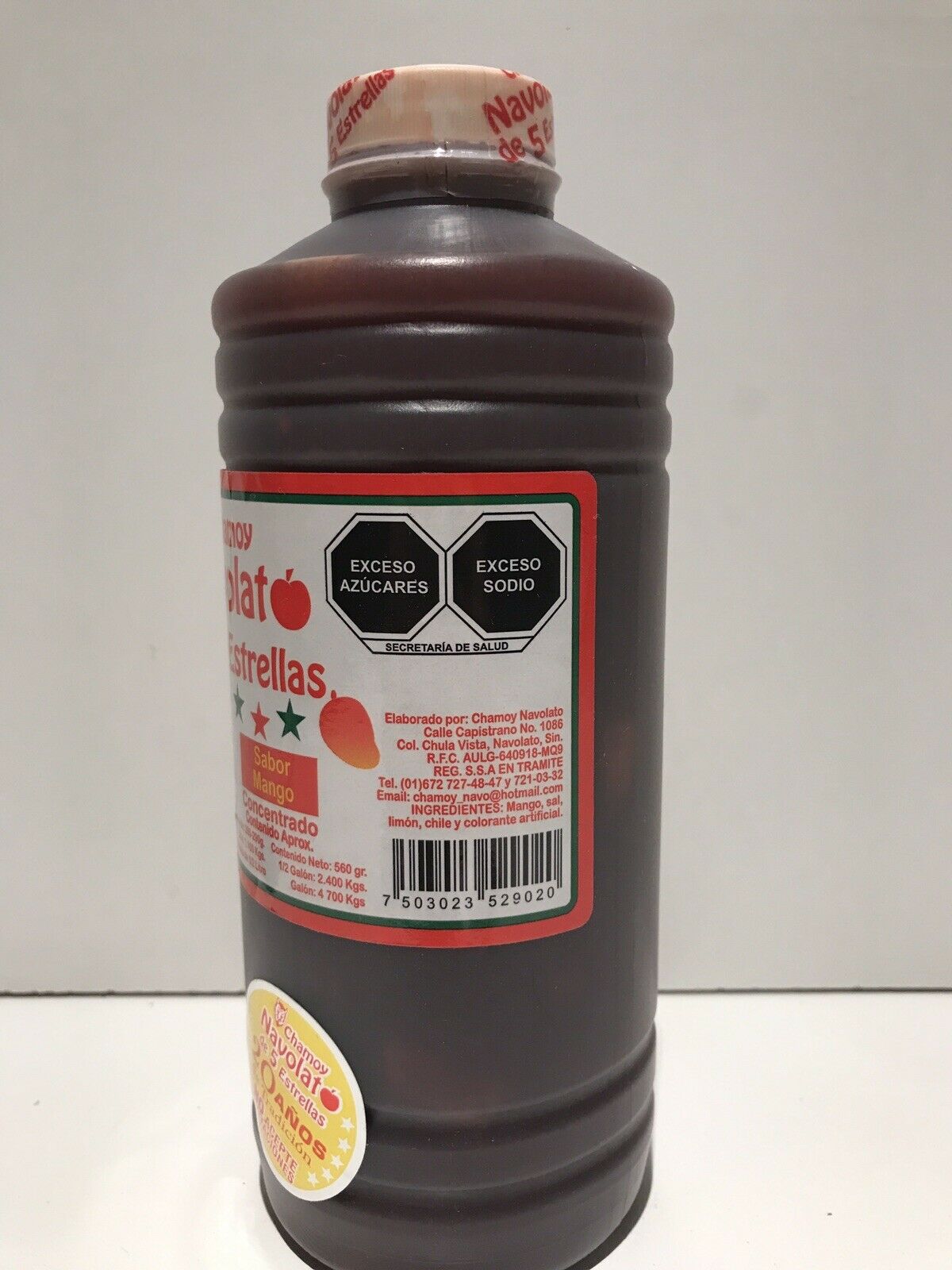 Chamoy Navolato Sauce Mango / Navolato Sabor Mango Flavor 560gr/1.4lb