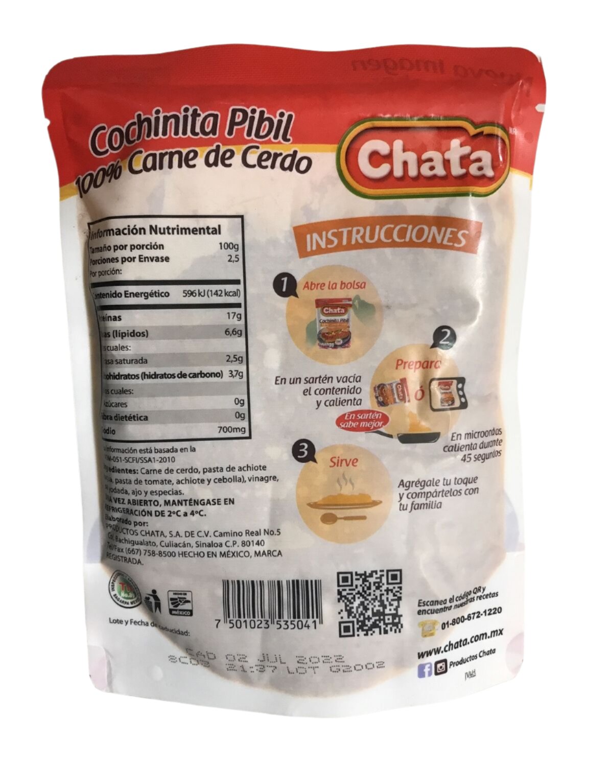 4-Pk Chata Cochinita Pibil Mexican Traditional Dish 250g/7oz