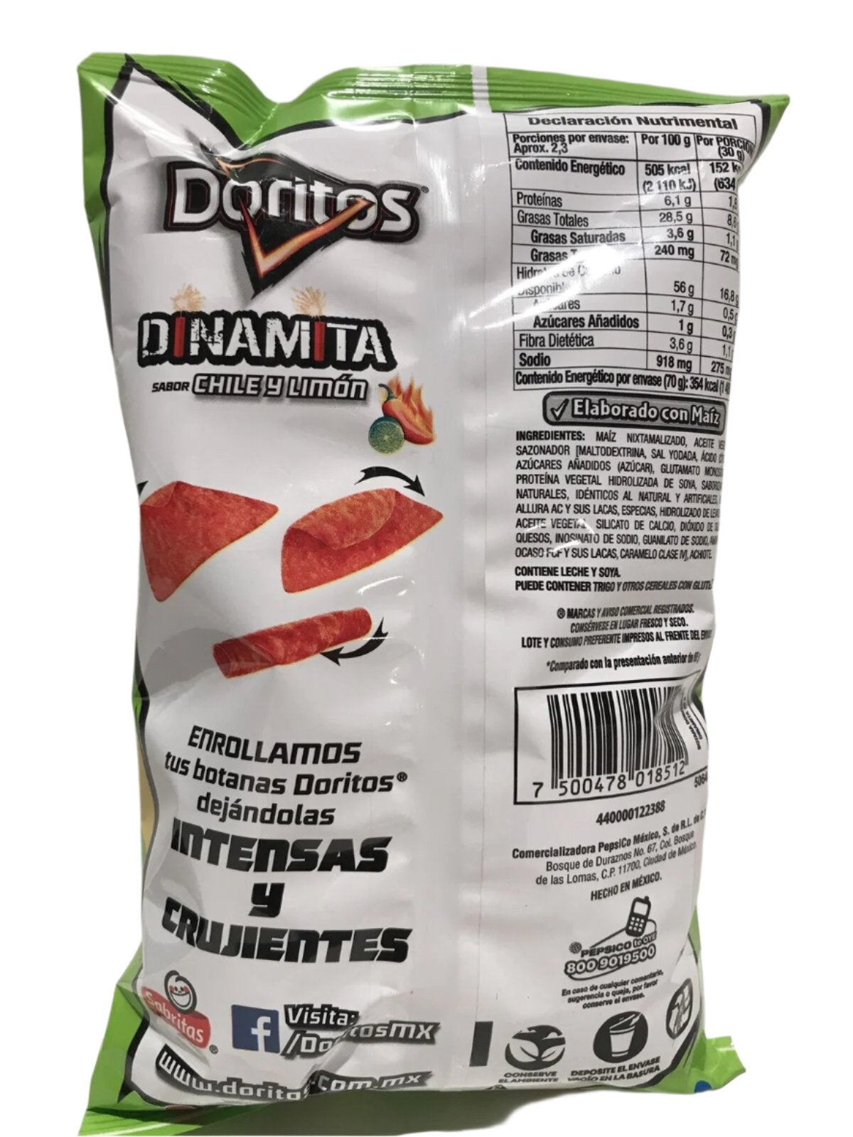 6-Pk Mexican Doritos Chili & Lemon 70gr/2.46oz