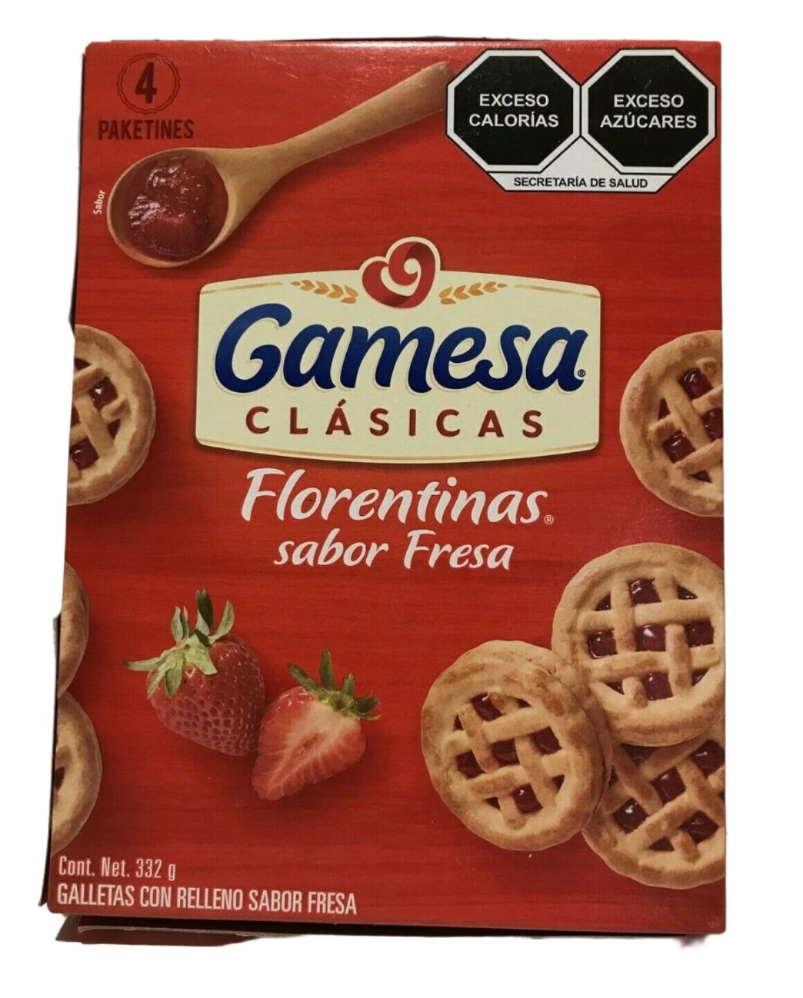 4-Pk Gamesa Florentinas Strawberry Tarts 332gr / 11.7oz