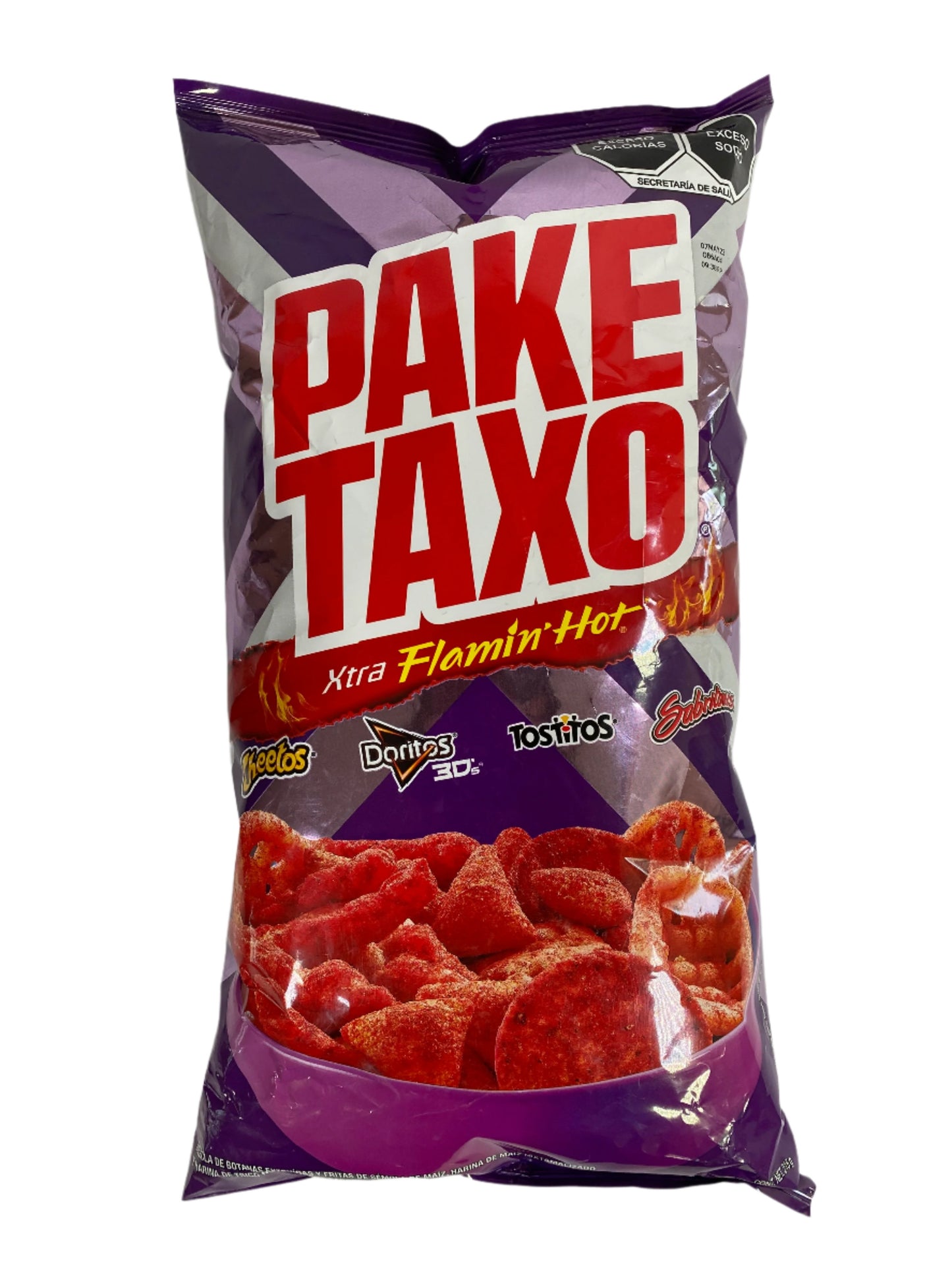 3-Pk Jumbo Paketaxo Flamin Hot Assorted Mex Chips 215g/8oz