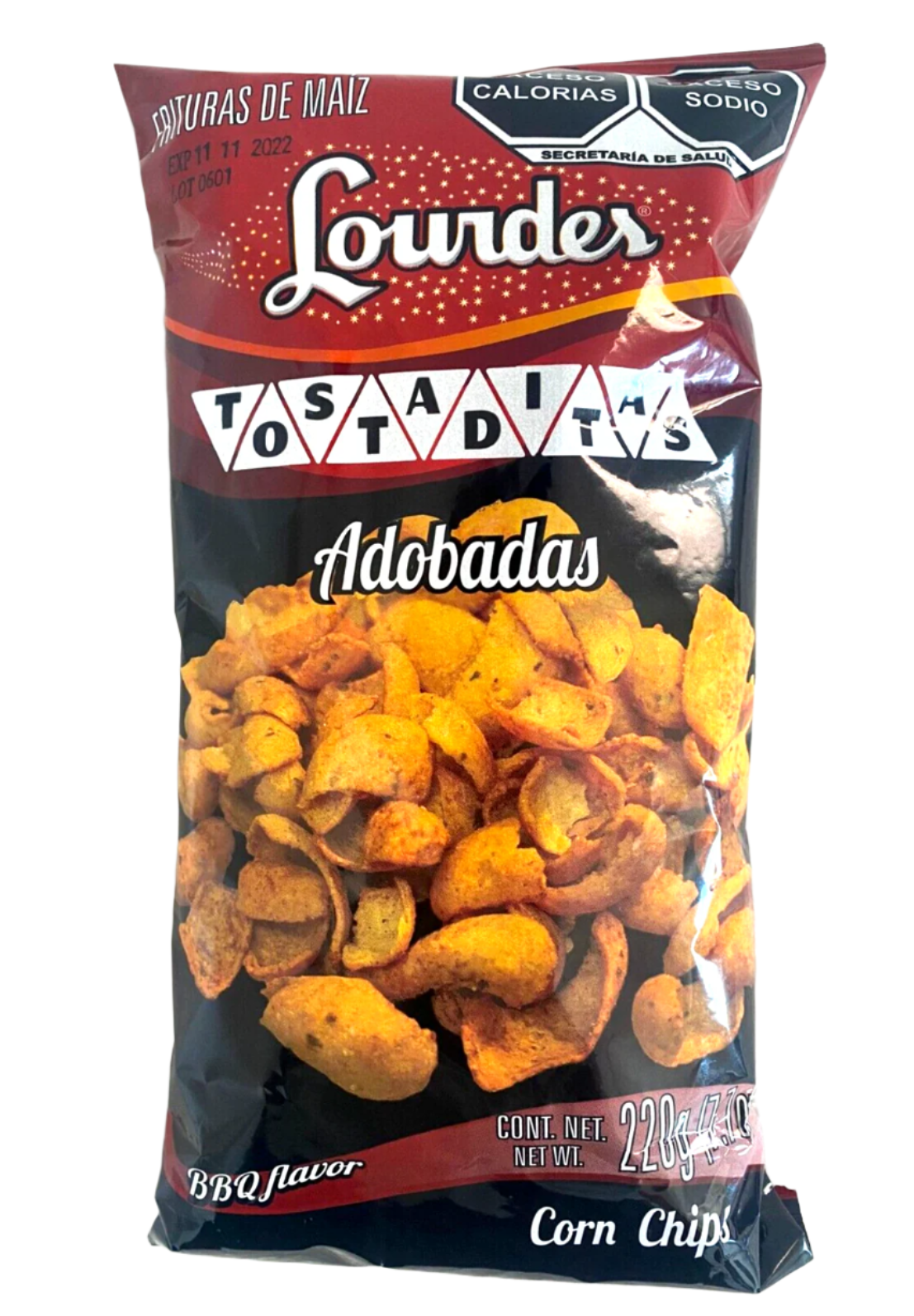 5-Pk Lourdes Classic Oven-Roasted Adobo Flavored Tortilla Chips 220g/7.7oz