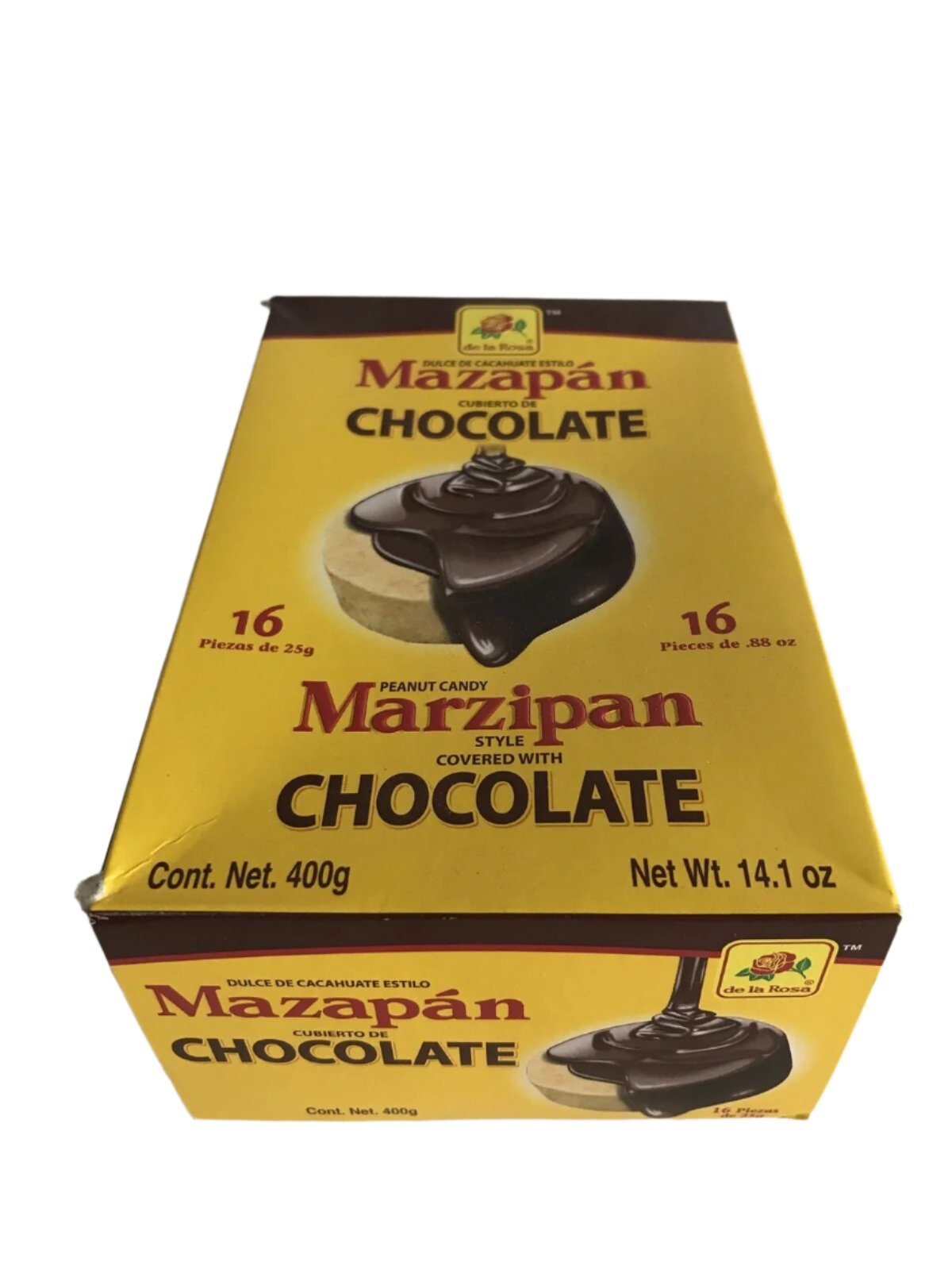 2-Pk De La Rosa Mazapan Chocolate Peanut Candy / Mazapan Chocolate 400g/14.1oz