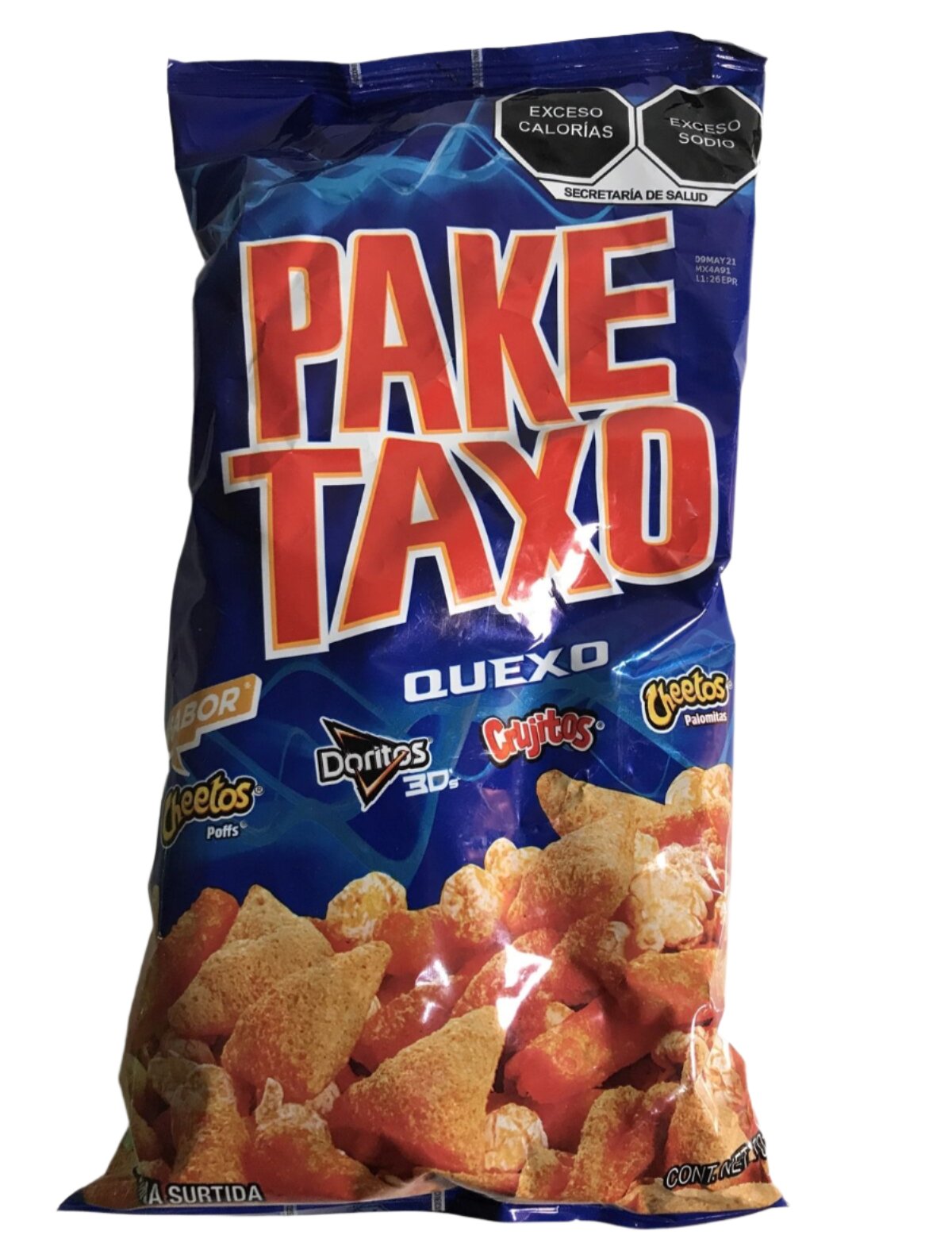 5-Pk Paketaxo Assorted Party Mix Chips 70gr/2.47oz ea.