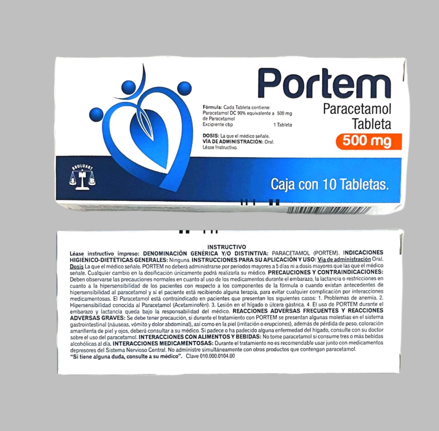 2Pk-Portem Paracetamol 500mg/10 tablets