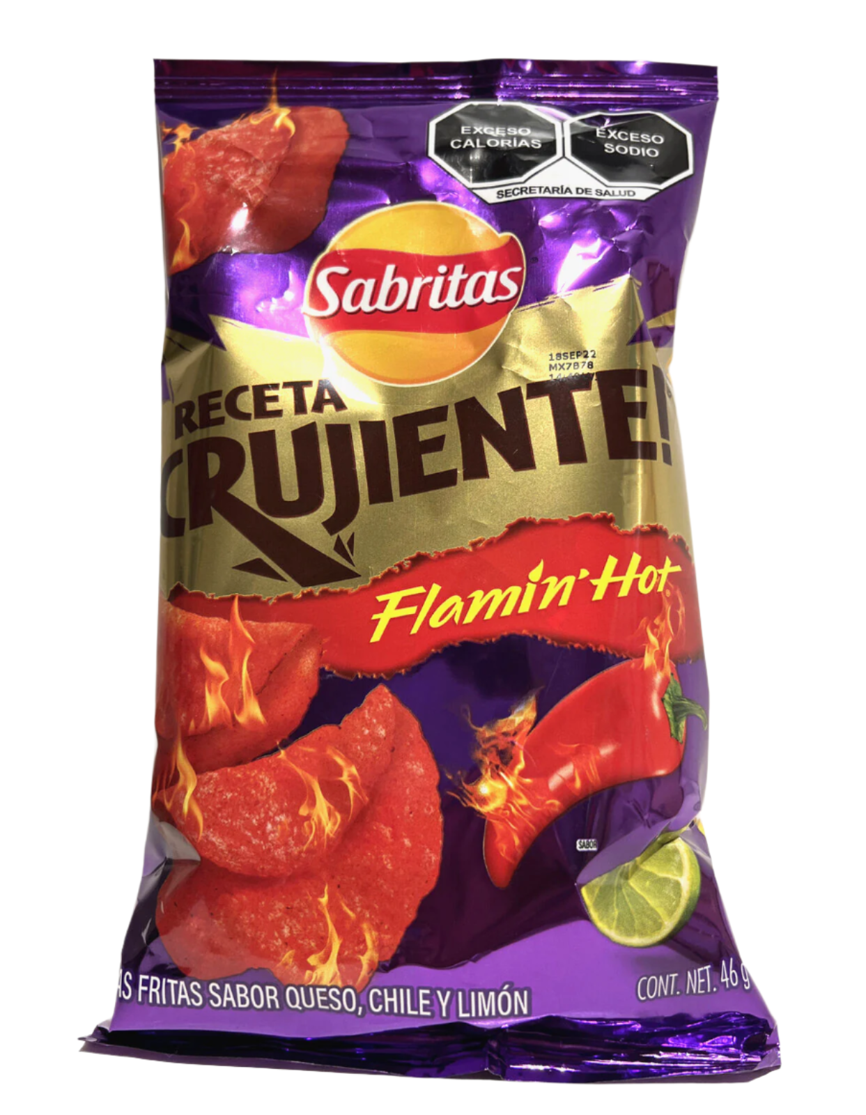 6-Pk Sabritas Receta Crujiente Flamin Hot 46gr/1.62oz – BuyPromex