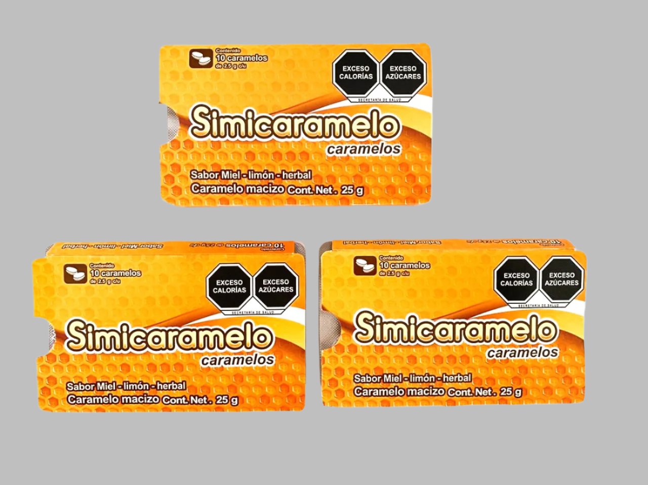 3-Pk Simicaramelo Cough Drops Herbal/Honey/Lemon25g 10 Cough Drops