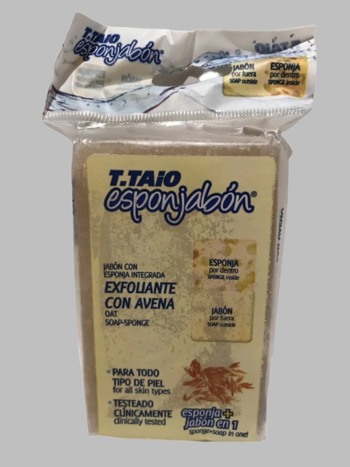 2Pk T.TAiO Exfolianting Sponge Soap w/Oatmeal / Esponjabon Exfoliante