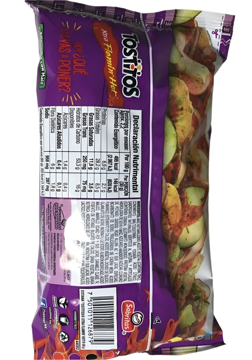 6-Pk Tostitos Flamin’ Hot Chips Xtra Hot 65gr/2.24oz