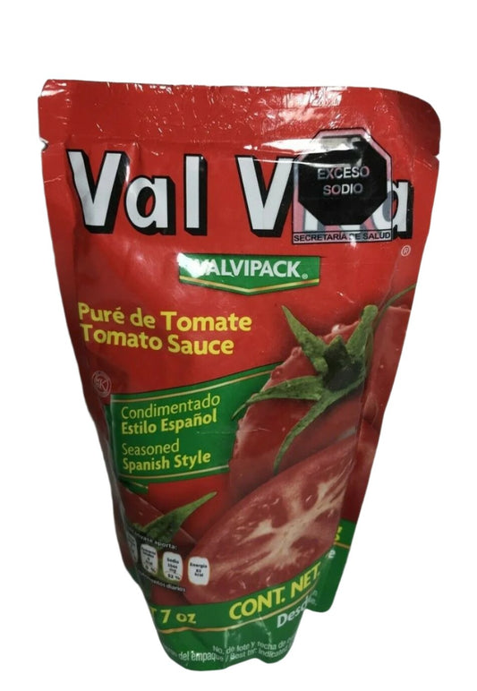 6-Pk Val Vita Traditional Tomato Sauce Spanish Style 200gr/7oz