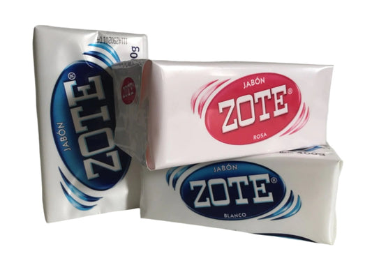 3-Pk Mexican Soap Zote White&Pink 400g/14.1oz